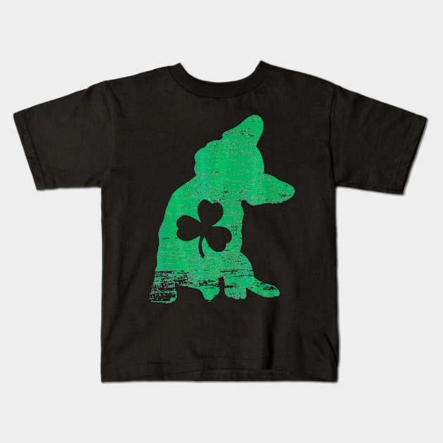 French Bulldog Shamrock St Patricks Day Frenchie Dog Lover Kids T-Shirt by huldap creative